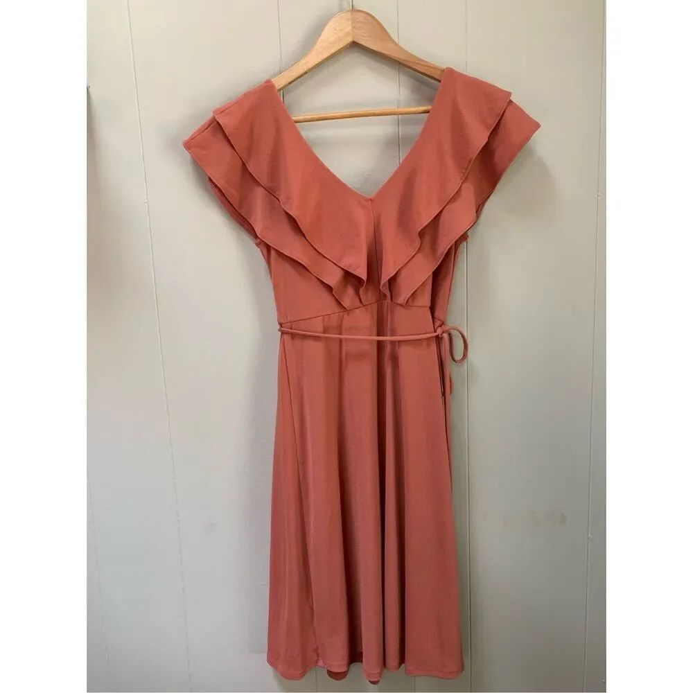 Jessica Simpson Maternity Ruffle Front Dress Small - Picture 4 of 6